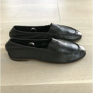 Armando Cabral black soft supple Leather Slip On Shoes loafers Size 45